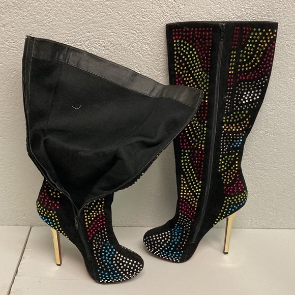 Rhinestone Boots - size 10 - Picture 4 of 8